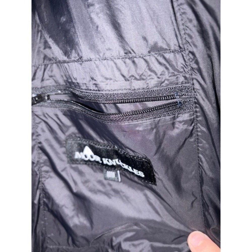 Moose Knuckles Mens Black Quilted Hooded Puffer Jacket Bomber Size Medium - Picture 4 of 6